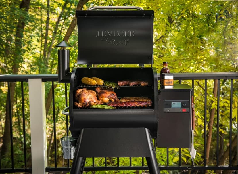 Traeger Grills Pro 575 Wood Pellet Smoker and Grill, WiFi and App Enabled Electric Smoker, 6-in-1 BBQ and Pellet Grill, 572 Square Inches of Grilling Area, 500 Degree Max Temperature, Black Finish