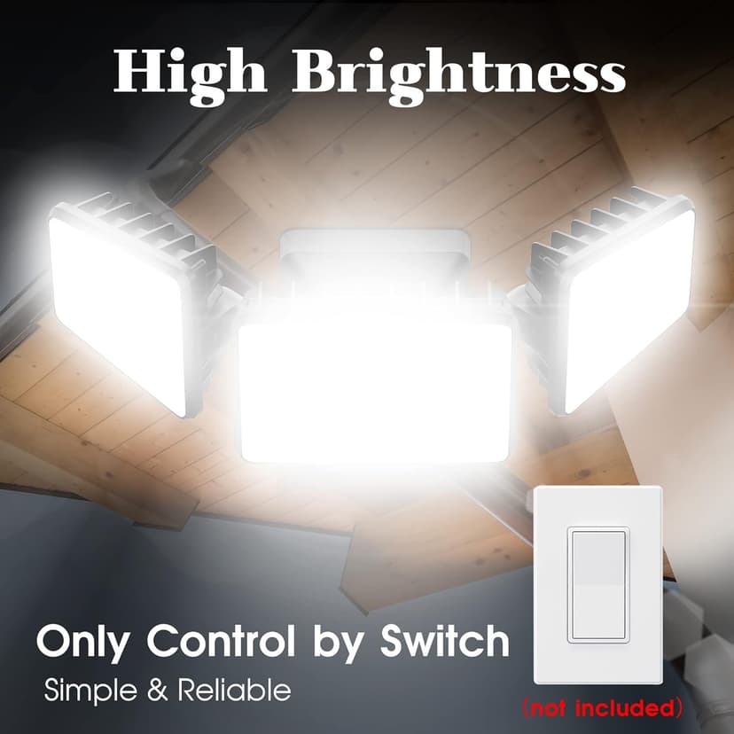 LED Flood Lights Outdoor 120W, 12000lm Floodlights, High Brightness Exterior Lighting Fixtures 6500K Coldwhite with IP66, Outdoor Lights for House, Yard, Garden,Playground