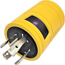 Parkworld 884975 Generator Adapter 4-Prong Locking 20A L14-20 Plug to 30A Locking L14-30 Receptacle