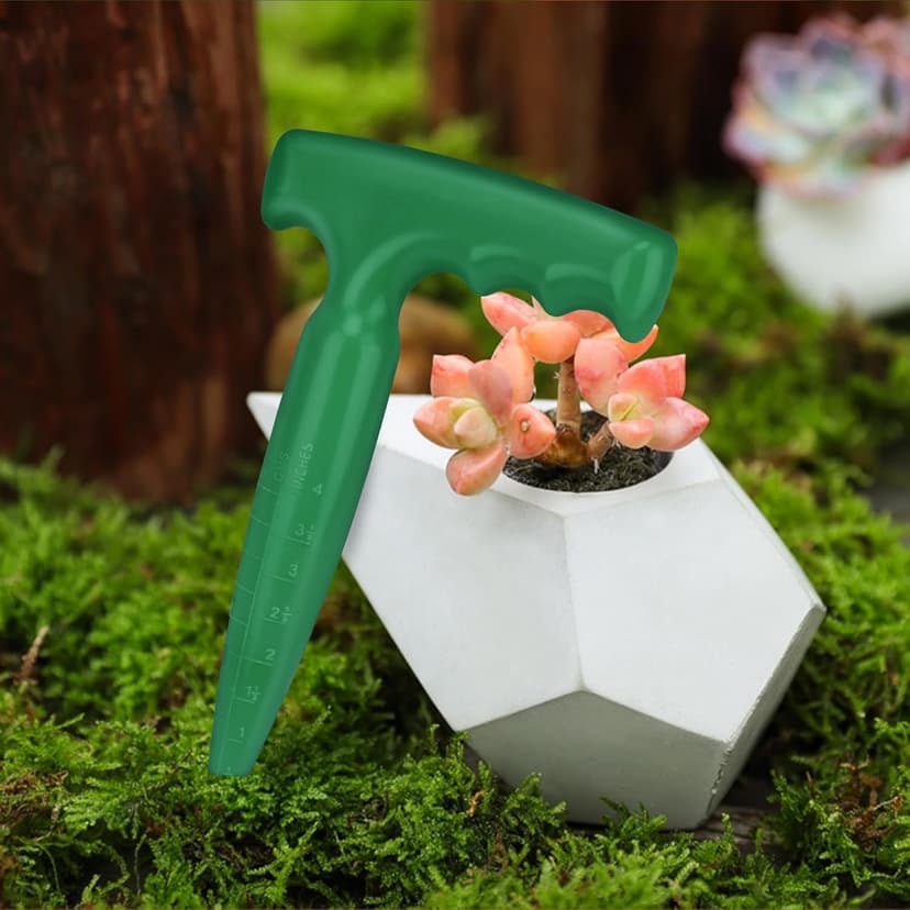6.9 inch Bulb Planter Tool Plastic Sow Dibbler with Handle Garden Hand Dibber Garden Seed Tool for Sowing Seeds Planting Bulbs Digging (Green)