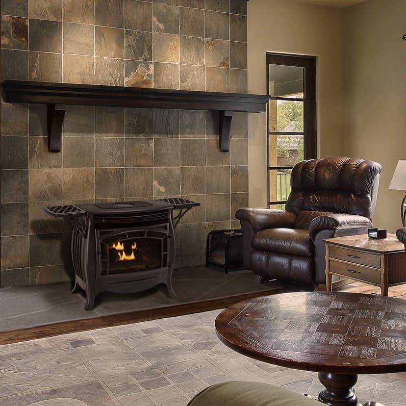 Duluth Forge Dual Fuel Vent Free Gas Stove - Model FDSR25, 26,000 BTU, Matte Finish, Remote Control