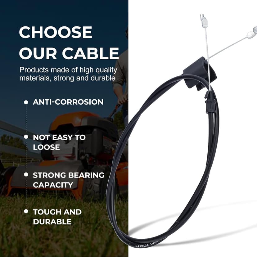 183281 532183281 Throttle Cable for Hus 7021P Craftsman 917 Poulan Roper Mower Parts Weed Eater Walk-Behind Craftsman Lawn Mower Engine Control Cable 198463 183281 532198463