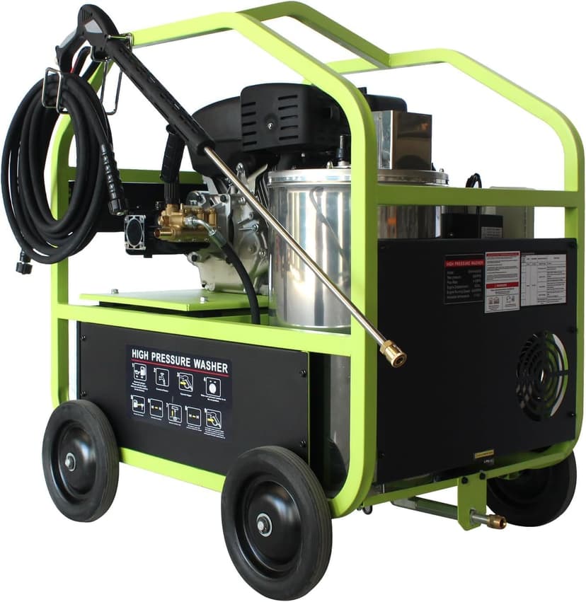 Commercial Hot Water Pressure Washer GNHW4540E - 4500 PSI, 4.1 GPM, Gas Engine, Diesel Burner