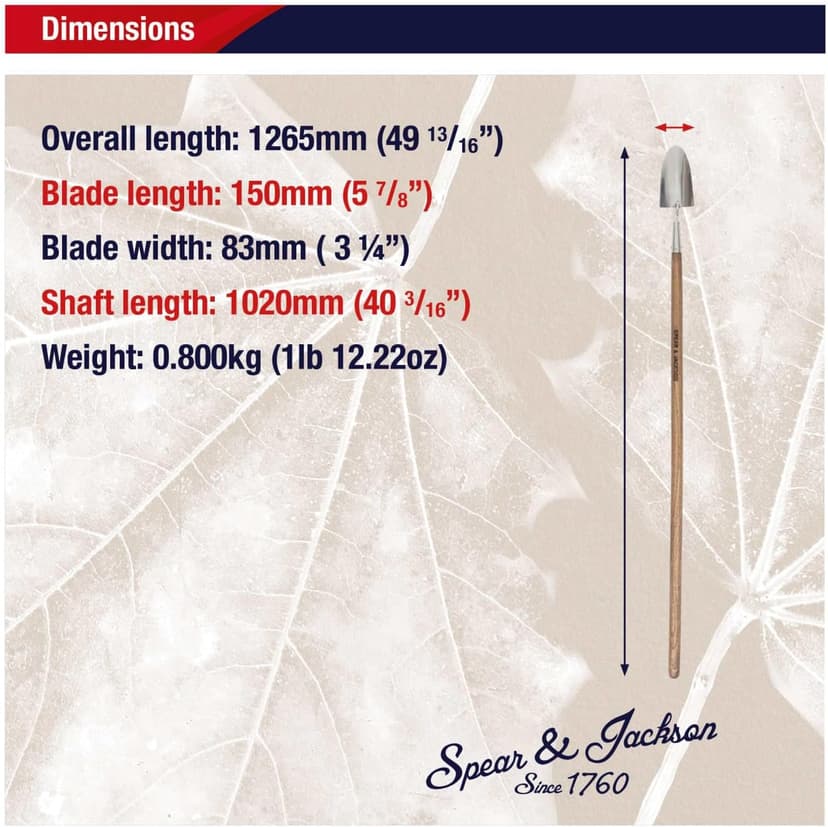 Spear & Jackson 5310TR Traditional 42" Long Handled Trowel