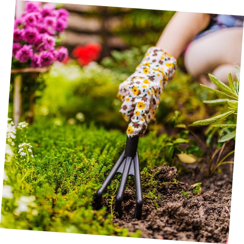 BESPORTBLE Professional Grade Gardening Hand Tools Iron Fork Ergonomic Handle for Weeding Soil Loosening