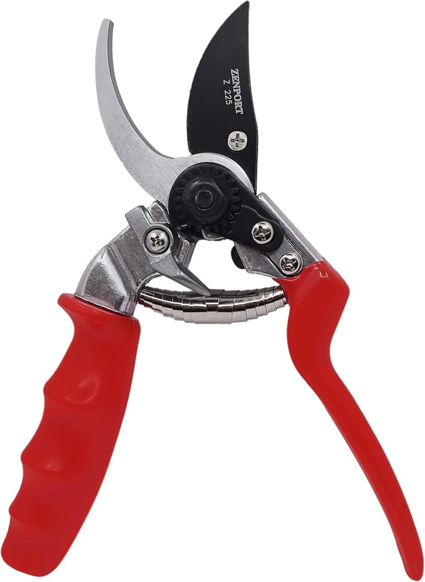 Zenport Z225 Bypass Pruner with Rotating Handle, 1-Inch Cut, 8.5-Inch , Red