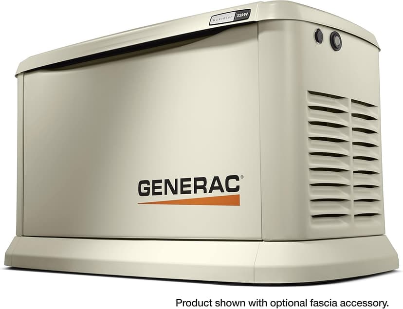 Generac Guardian 22kW Home Standby Generator with 200 Amp Transfer Switch, Durable All Aluminum, WiFi Enabled with G-Force Engine, Easy to Use, Whole House Power Backup, Smart Outage Solution - Bisque
