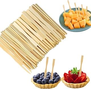 700 Pcs Bamboo Appetizer Forks, PEOUWNES Mini Toothpicks for Appetizers, 3.5 Inch Picks Bamboo Forks, Wooden Forks Food Picks for Cocktail Parties, Party, Fruits, Charcuterie Accessories