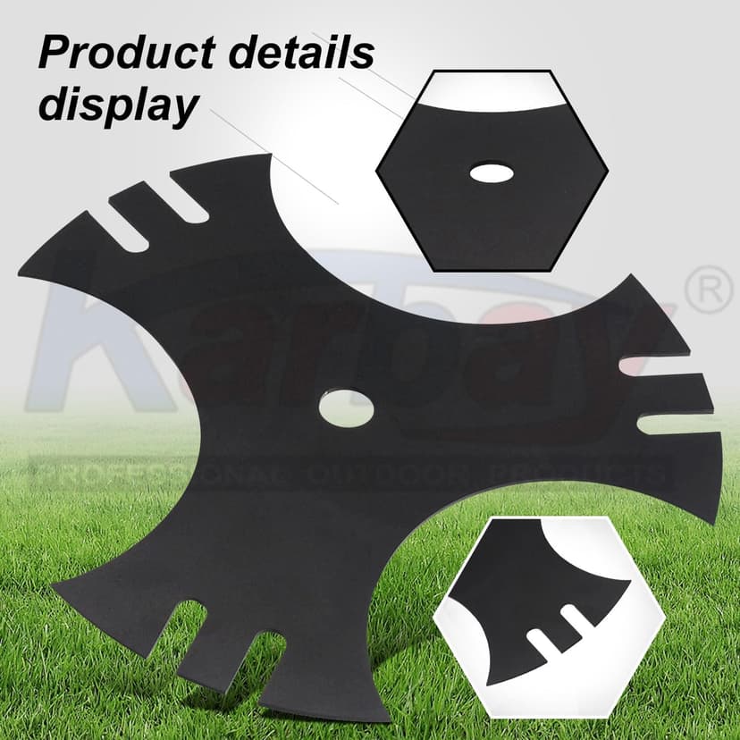 2 Pack 79cc Tri-Tip Blade Compatible with Earthquake 41273 79cc 4-Cycle Walk-Behind Edger, Help Accomplish Lawn, Sidewalk and Driveway Edging Tasks