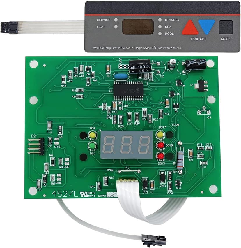 IDXL2DB1930 Display Board, Replacement for Hayward Heater IDXL2DB1930 Display Board Control Panel Keypad Membrane Switch Compatible with Hayward H350FDP H250IDL2 H350IDL2 H400IDL2 & Universal H-Series