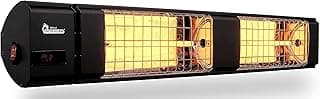 10,260 BTU Infrared Heater, Indoor and Outdoor Heater for Patio, Garage, Commercial & Residential, 3000W, 220-240V with Remote, Black