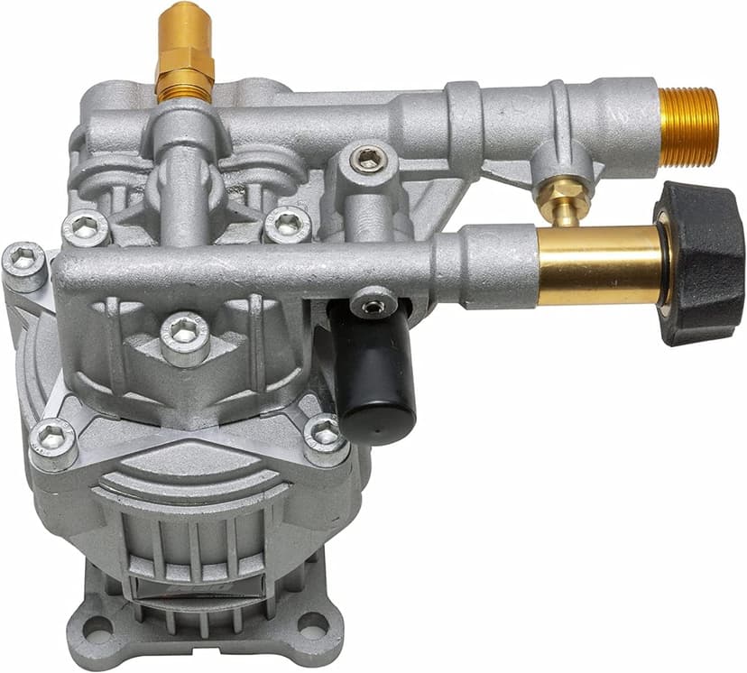OEM Technologies 90028 Horizontal Axial Cam Replacement Pressure Washer Pump Kit, 3300 PSI, 2.4 GPM, 3/4" Shaft, Includes Hardware and Siphon Tube, for Residential and Industrial Gas Powered Machines, Silver