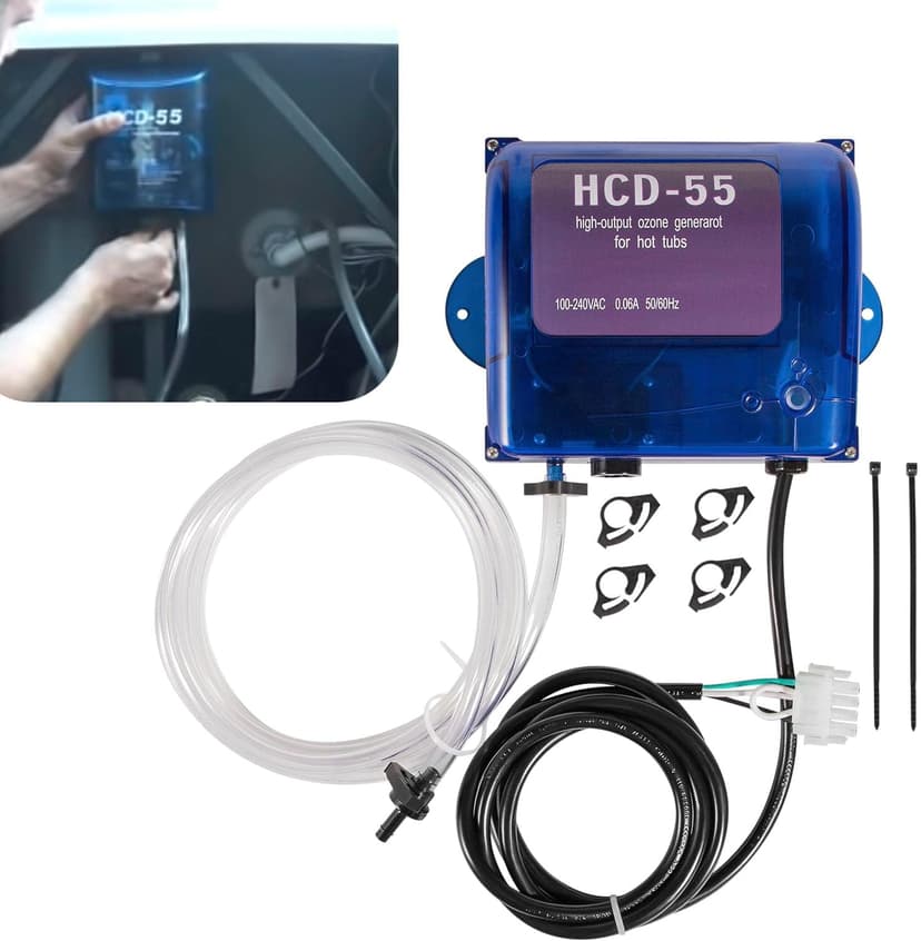HCD-55 Spa Ozonator Kit,General Purpose High Output Ozone Generator (120V / 240V),Suitable for Hot Tubs & Swim Spas