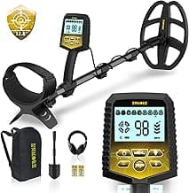 SAKOBS Metal Detector for Adults Professional – Higher Accuracy 9 Types of Metal Target Detection, 11" Waterproof Double-D Coil, New Upgraded DSP Chip and LCD Display （12.8" Detection Depth）