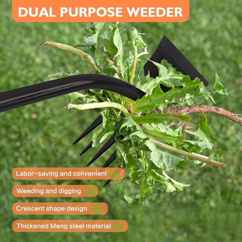 2025 New Weed Remover Tool, Multifunctional Hand Weeder Tool, Portable Garden Weeding Tools, Weeding Artifact Uprooting Weeding Tool for Yard and Garden (5 Tines)