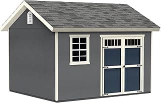 Handy Home Products Beachwood 10x12 Do-it-Yourself Wooden Storage Shed with Floor Kit- Does not Include Paint or Roofing Shingles