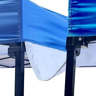 10 Foot Canopy Rain Gutter for Instant Pop Up Canopy, Canopy Tent Drainage Accessory Rain Gutter with Velcro Straps (White)