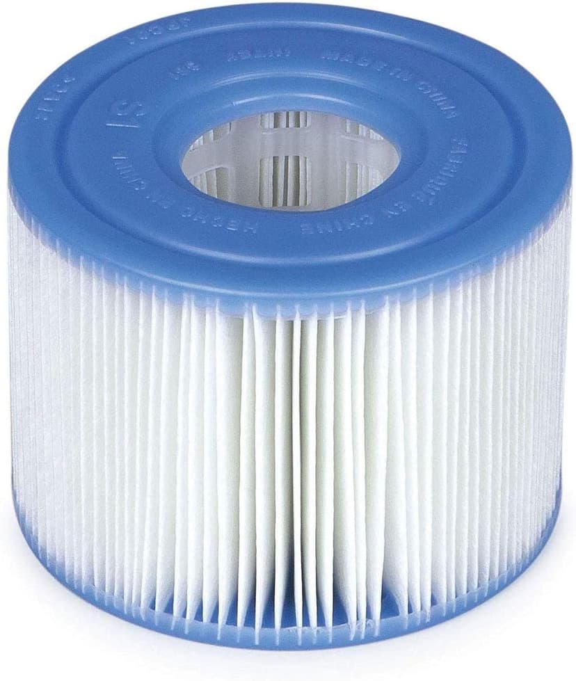 Intex 29011E Type S1 PureSpa Easy Set Pool Spa Hot Tub Filter Replacement Cartridges (6 Filters), Blue and White