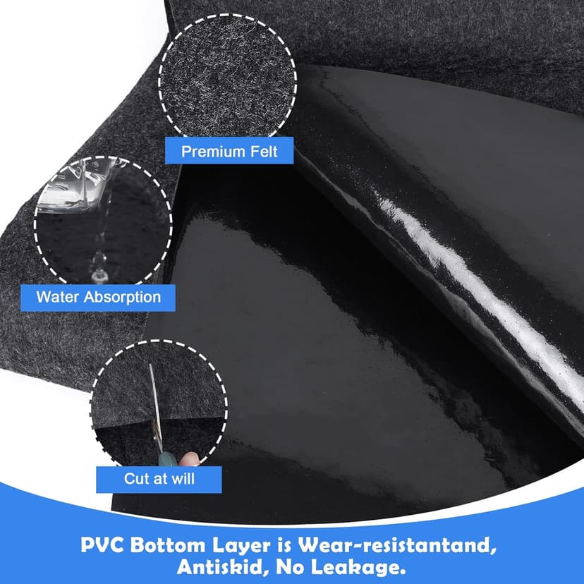 80 * 80 Inch Hot Tub Mat, Extra Large Inflatable Hot Tub Pad Outdoor Indoor, Waterproof Slip-Proof Backing, Absorbent Spa Pool Ground Base Flooring Protector Mat (80 * 80 Mat-Square)