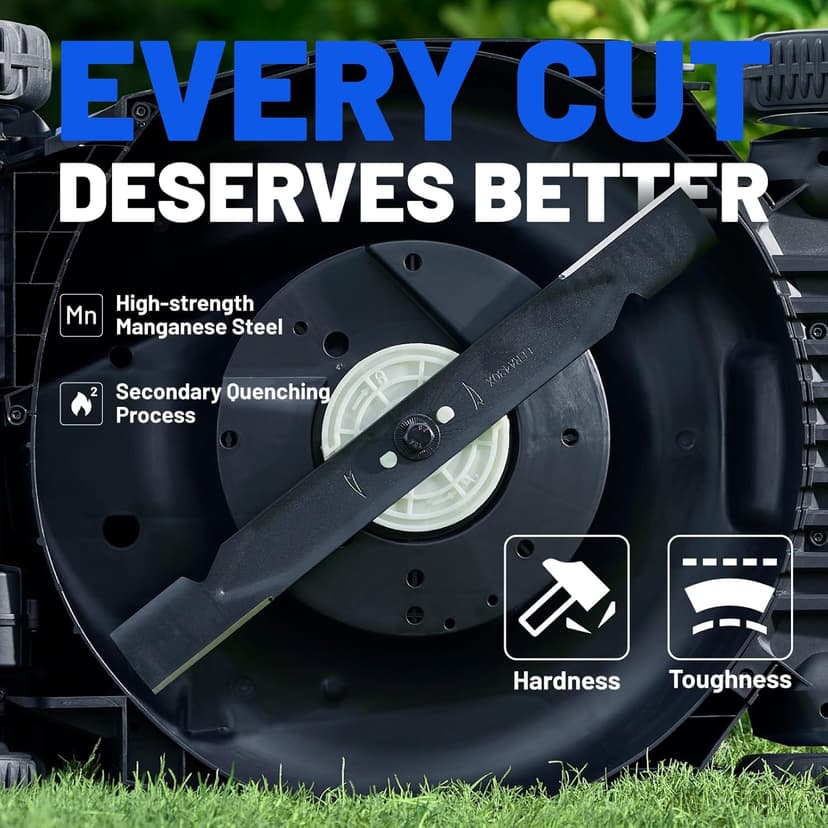 Electric Lawn Mower, Self-propelled Lawn Mower Cordless 40V(2x20V) 18.5" Brushless Mower with Electric Cutting Height Adjustment, High Speed, 2 x 4.0Ah Battery and Fast Charger Included