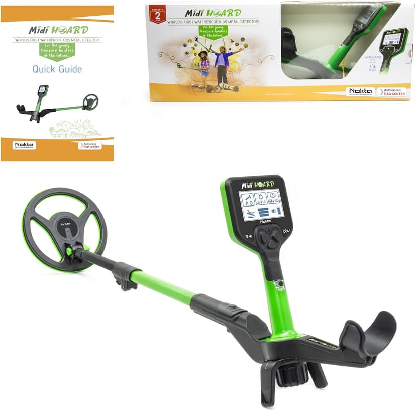 Nokta Metal Detector for Kids – Midi Hoard Kids Metal Detector with LCD Display - Waterproof- Pinpoint Button - Lightweight and Easy to Use, Ideal for Ages 8-12+