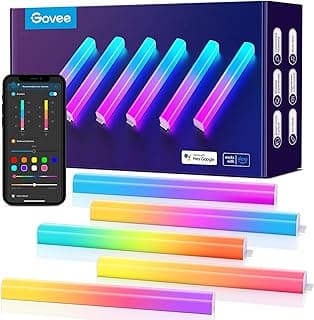 Govee Glide Wall Lights, RGBIC LED Light, Smart Gaming Light Works with Alexa and Google Assistant, RGB Light Bar, LED Wall Lights for Bedroom, 2 Panels Set (3 Sections/Panel)