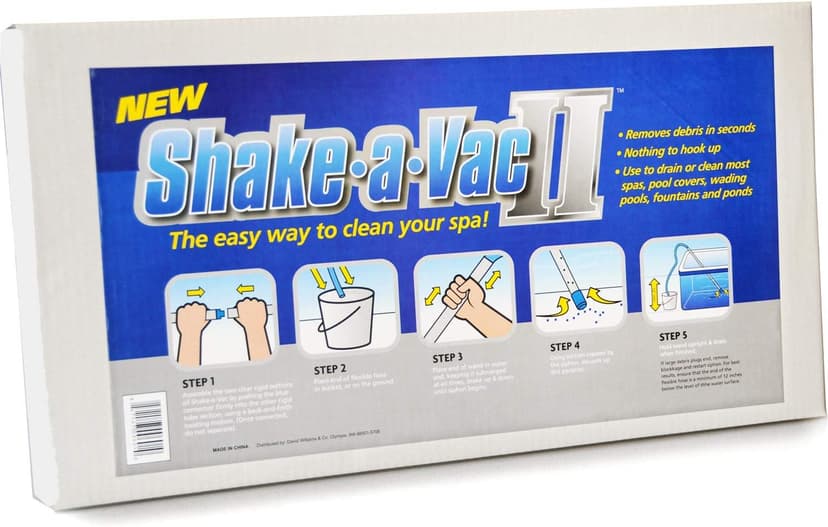 Shake-a-Vac Spa & Pool Water Vacuum & Self-Starting Siphon Drain for Hot Tubs