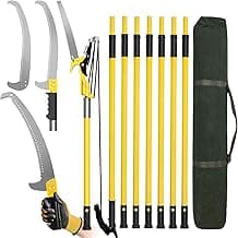 27 FT Pole Saws for Tree Trimming, [Ultra Sturdy] Tree Pruner with Thickened Saw Blade and Scissors for Tree Trimmer, Pole Cutter for Backyard and Garden, Bush Cutting and Pruning of Palm Trees