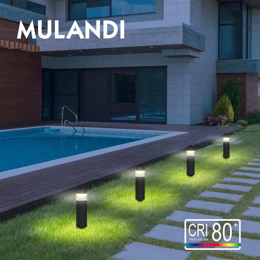 LED Landscape Bollard Pathway Light, 2W, DC 12V Low Voltage Path Lighting Outdoor Waterproof, Die-Casted Aluminum Housing for Garden Light, 3000K Warm White Pack of 4