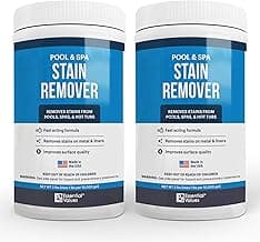 Essential Values Swimming Pool & Spa Stain Remover (2 LBS) - Compatible with Vinyl Liners, Fiberglass & Metals - Effective Formula Removes Rust & Tough Stains