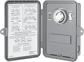 BN-LINK Pool Pump Timer, Outdoor Mechanical Timer Box, Heavy Duty 24 Hour Programmable, 2HP 40A Max, 120, 240, 277 VAC, for Pool Pump, Water Heater, Fans, SPA, ETL Listed