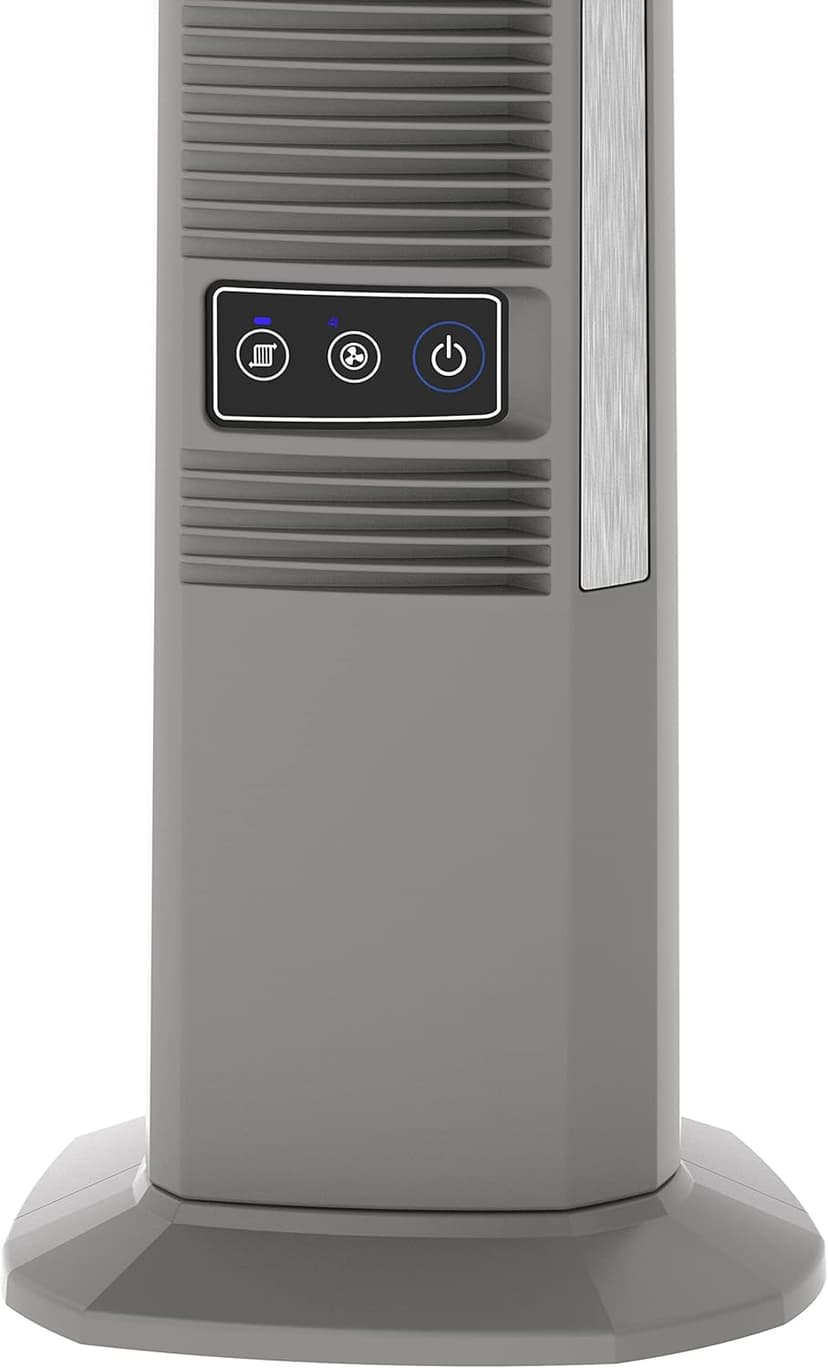 Lasko Outdoor Living Oscillating Tower Fan, for Decks, Patios and Porches, 10 Foot Power Cord, 4 Refreshing Speeds, 42", Grey, YF202