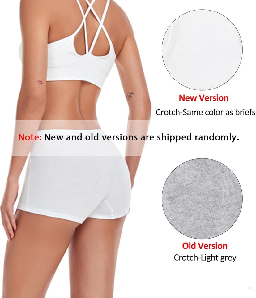 wirarpa Women's Boyshorts Panties Cotton Boxer Briefs for Ladies Underwear Shorts with Cotton Crotch 4 Pack