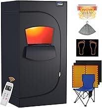 TOREAD Portable Far Infrared Sauna, Portable Infrared Full Size Sauna Tent, Sauna for Infrared Home Spa, Heated Body Therapy, Time & Temperature Remote Control (35"x35"x71")