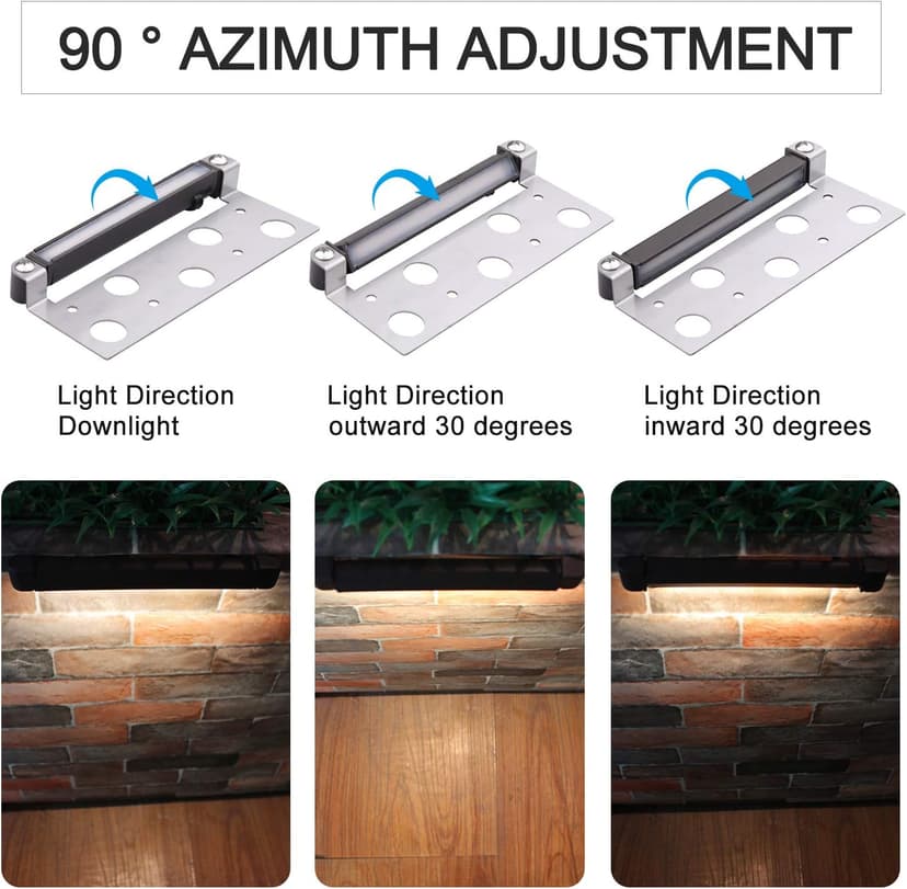 LED Hardscape Light 7 Inch 1.5W Deck Step Paver Wall Garden Pathway Lamp, Warm White 2700K, 12V Low Voltage AC/DC, Outdoor IP65 Waterproof 10 Pack