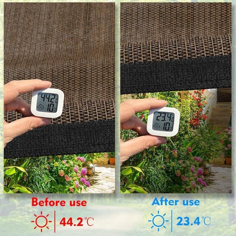 90% Sun Shade Cloth with Grommets, Pergola Shade Cover Canopy, Mesh Tarp Sun Screens for Patio, Outdoor, Garden, Backyard (8' X 10')