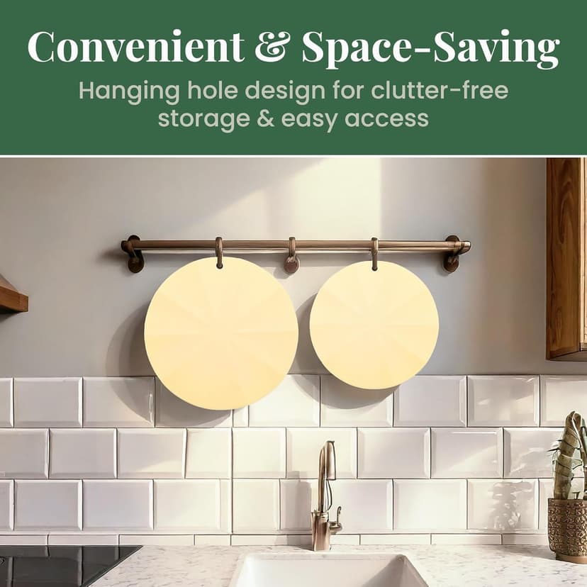 Larder & Vine Silicone Trivets for Hot Pots and Pans | Set of 4 Round Hot Pads for Kitchen | 7” & 9” Trivets for Hot Dishes | Heat-Resistant Silicone Mats for Kitchen Counter | Limoncello/French Gray