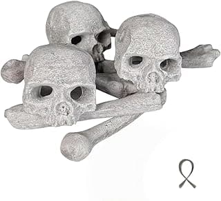 9 Pcs Ceramic Skulls for Fire Pit, Durable Reusable Fireproof Fire Pit Skull Log for Bonfire, Campfire, Fireplace, Firepit, Halloween Decor for Gas, Propane (Light Driftwood)