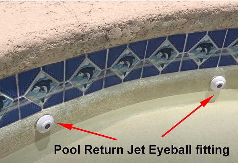 ATIE Pool Spa Directional Flow Hydrostream Return Jet Fitting SP1419D with Adjustable 3/4" Opening Rotating Eyeball for Hayward SP1419D (2 Pack)