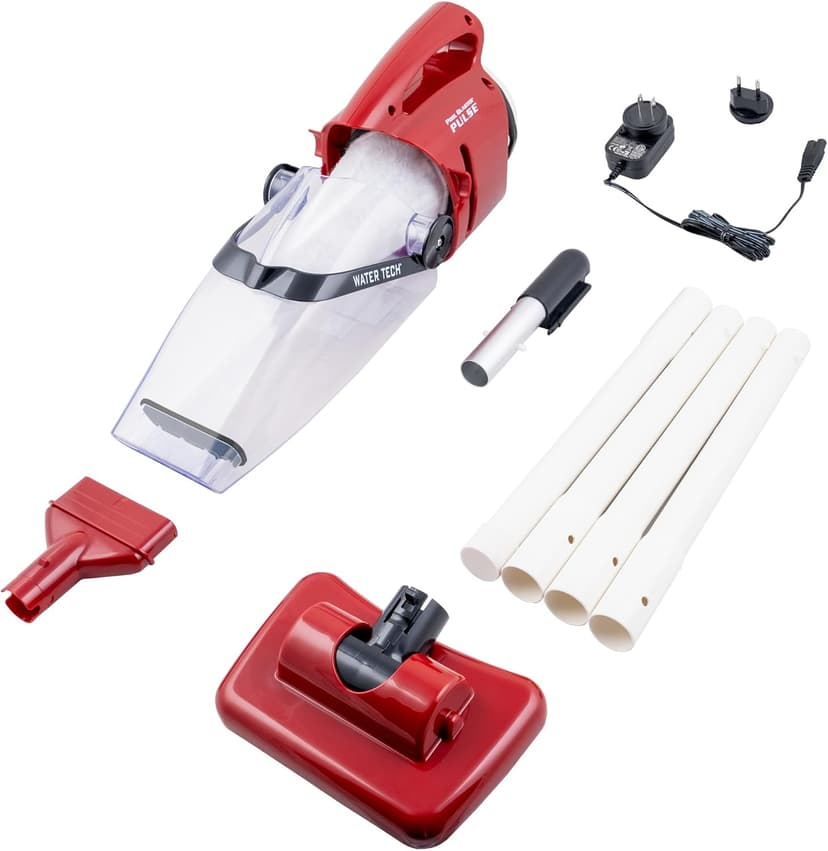 POOL BLASTER Pulse Cordless Pool Vacuum w/Pole Set - Large Debris Capacity & Fast Hoseless Cleaning of Inground & Above Ground Pools, Handheld Rechargeable Pool Cleaner for Sand, Silt & Leaves