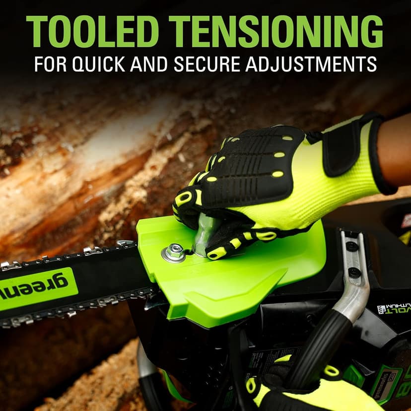 Greenworks 80V 18" Brushless Cordless Chainsaw (Great for Tree Felling, Limbing, Pruning, and Firewood) / 75+ Compatible Tools), Tool Only, Black & Green