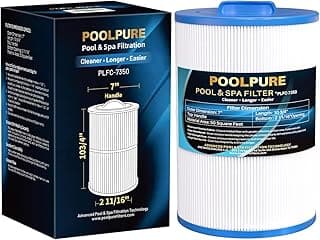 POOLPURE C-7350 Spa Filter Compatible with Caldera 50, Unicel C-7350, Caldera Spas 73532, 1019401, Pleatco PCD50N, Filbur FC-3963, 735321, 50 sq.ft. Hot Tub Filter Cartridge 1pack