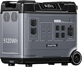 OUKITEL Portable Power Station P5000, 5120Wh Large Capacity Solar Generator, 5* AC Output (4000W Surge), 2.8H Fully Charged, 1000W MPPT Solar for Emergency, Home Backup, RV, Camping