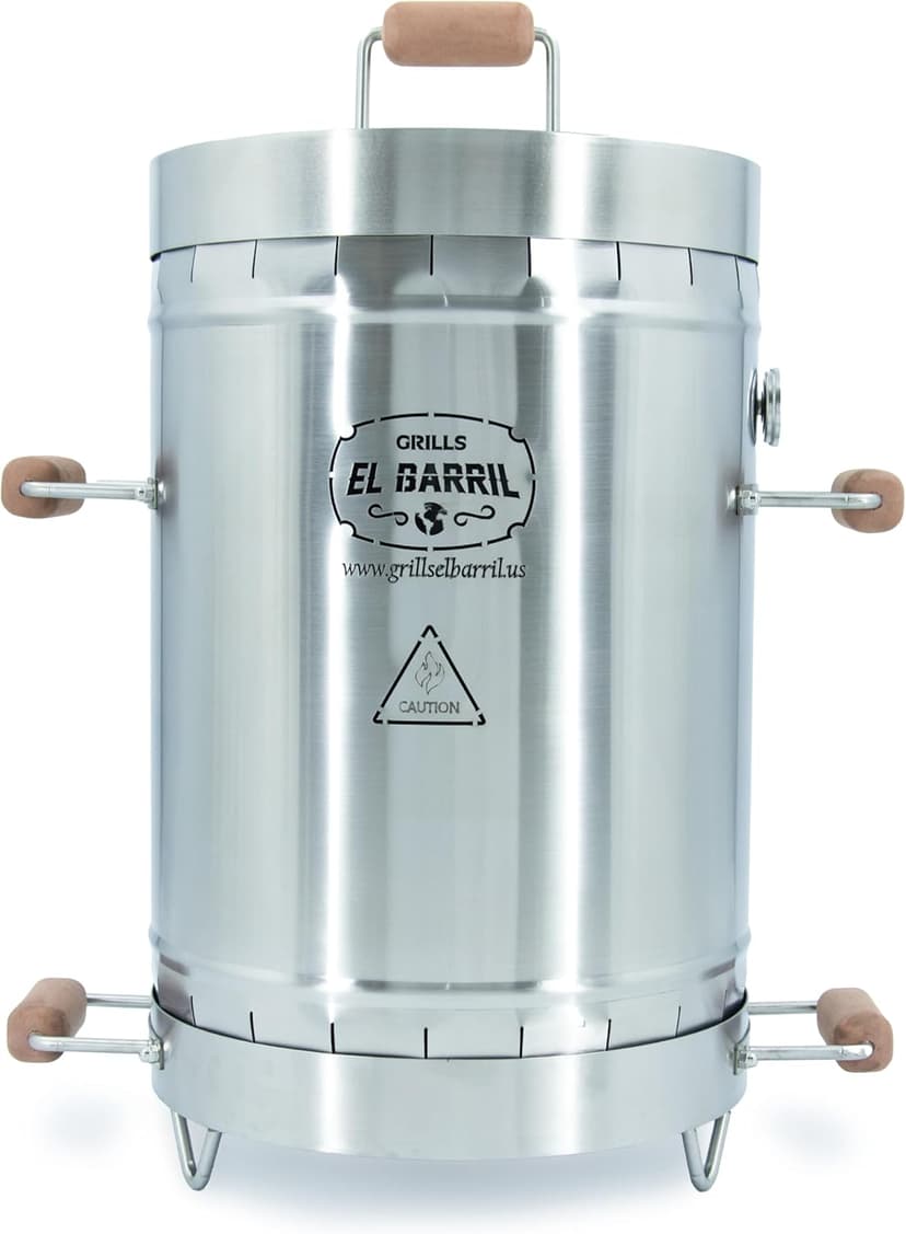 Grill & Smoker Barrel (MEDIUM)| 100% Stainless Steel Barrel | You can Grill, Smoke, Roast & Bake| Smokeless, Even Heat Distribution & Perfect Preservation for Your Meats, Charcoal