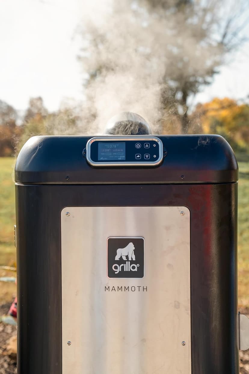 GRILLA Mammoth Vertical Smoker with Lipped Deflector, Quick Temperature Recovery, and 1,660 Square Inches Cook Space for Smoking, Outdoor Cooking, Grilling