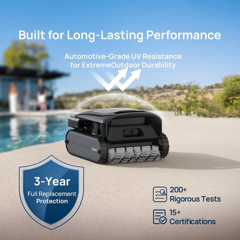 Beatbot AquaSense 2 Pro Cordless Robotic Pool Cleaner, Unmatched 5-in-1 Cleaning, Surface Parking, Pool Skimmer with APP Control, Water Clarification, for Pools up to 3,875 Sq.ft– Obsidian