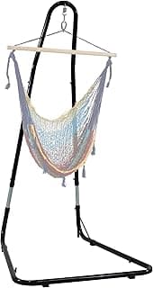 Sunnydaze Adjustable Hammock Chair Stand Only - 79-Inch to 93-Inch Tall Hanging Chair Stand - Heavy-Duty 330-Pound Weight Capacity