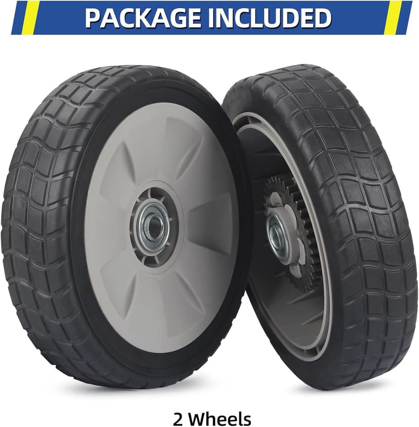 42710-VE2-M02ZE Rear Wheels, 8 Inch Wheels Fit for HRR216 HRS216 HRT216 Honda Walk-behind Lawn Mower, Pack of 2