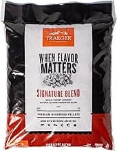 Traeger Grills Signature Blend 100% All-Natural Wood Pellets for Smokers and Pellet Grills, BBQ, Bake, Roast, 18 lb. Bag