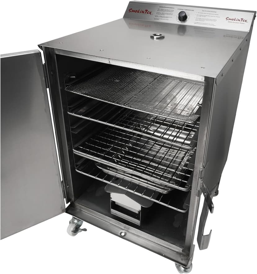 SmokinTex Pro 1400 Electric Smoker - Spacious & Insulated Stainless Steel Smoker with 700W Heating, Digital Temperature Control for BBQ, Jerky, Vegetables - Indoor/Outdoor